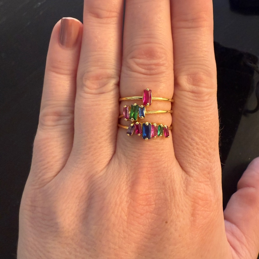 Gorjana Amara Ring Set Sz 7